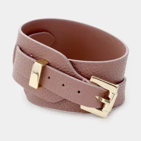 iLLASPARKZ Faux Leather Belt Buckle Wrap Bracelet