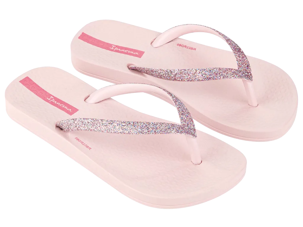 Ipanema Kid's Ana Sparkle Flip Flop - Light Pink / Glitter Pink