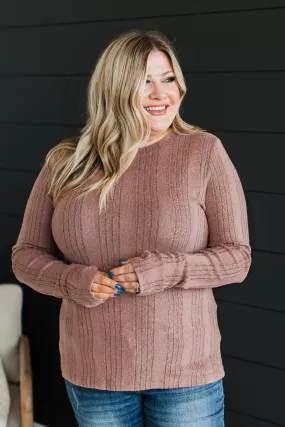 It's Been Lovely Knit Top- Dusty Rose