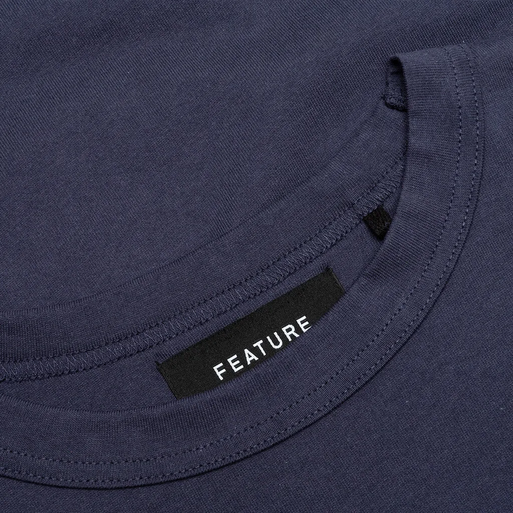 Jersey Braque Pocket Tee - Navy