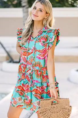 Know You Well Mint Green Floral Babydoll Dress