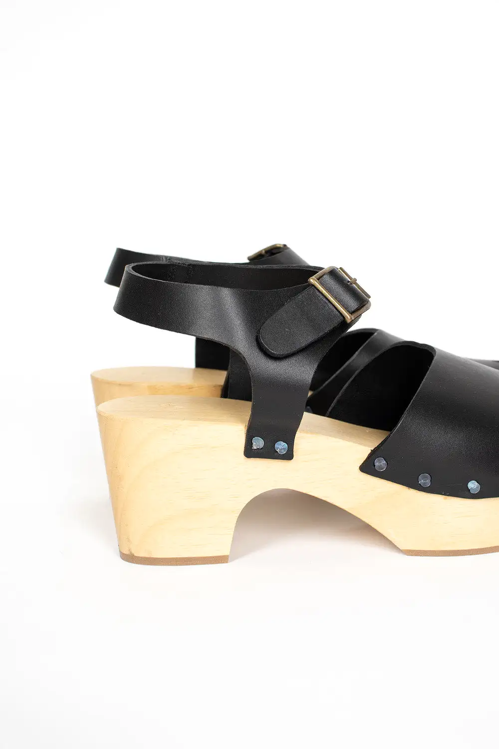 Leather Clogs Black