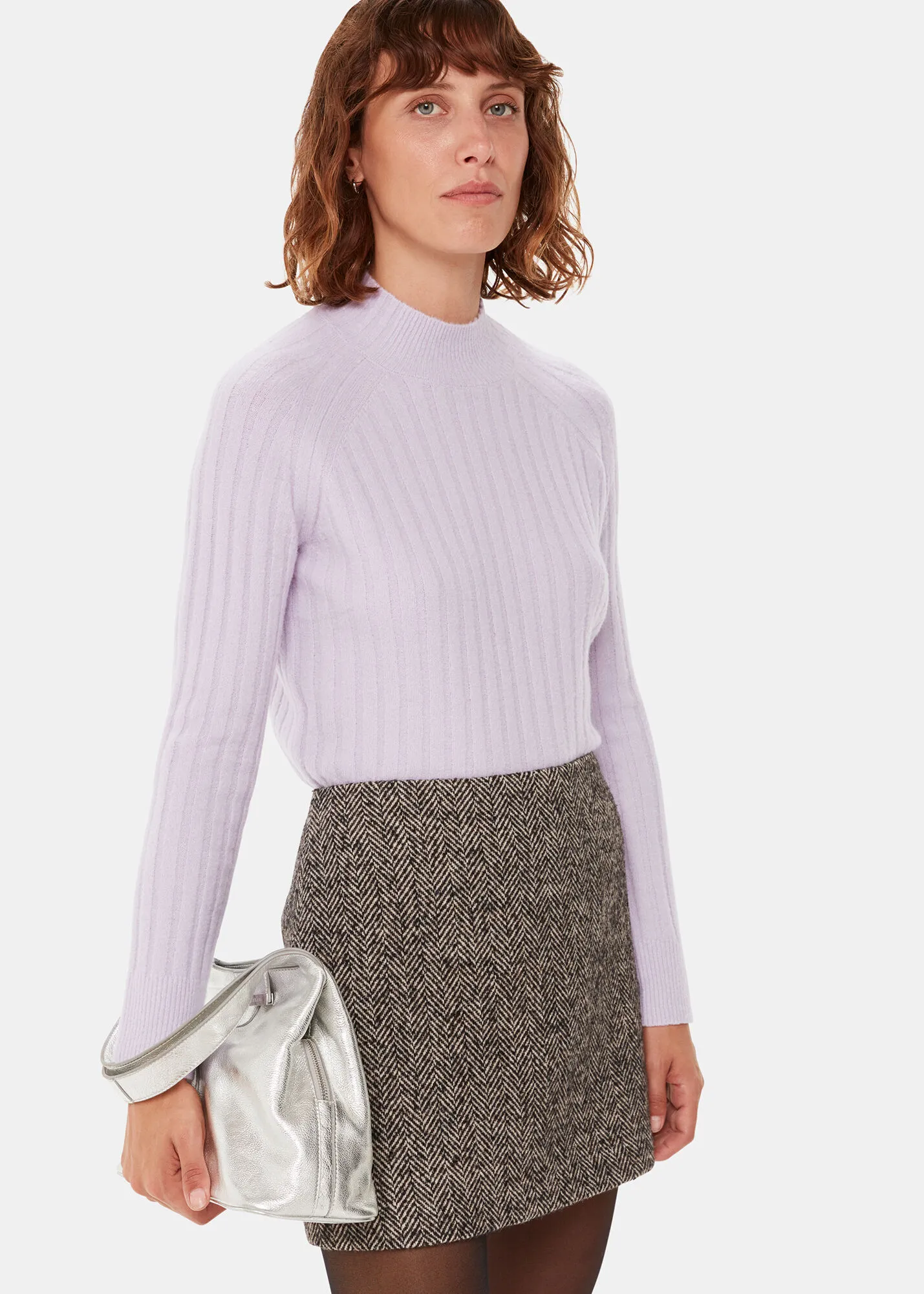 Lilac Ribbed Sponge Knit