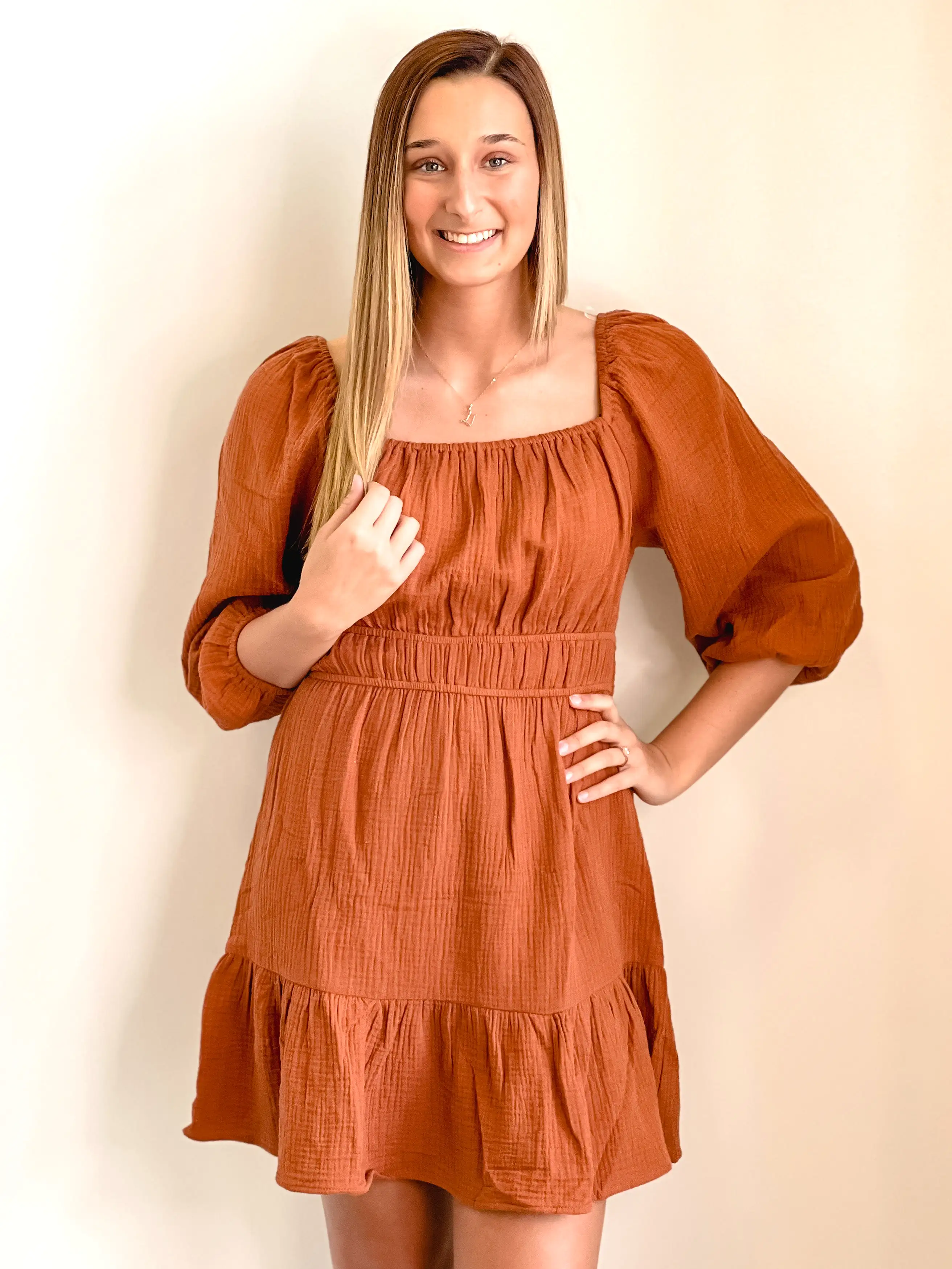 Lola Gauze Peasant Dress