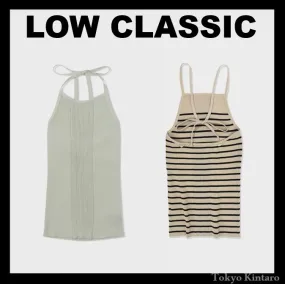 LOW CLASSIC  |Casual Style Sleeveless Halter Neck Street Style