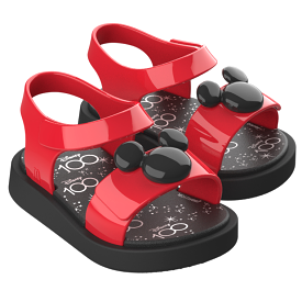 Mini Melissa Jump + Disney 100 Sandal BB - Black / Red