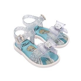 Mini Melissa Mar Sandal + Disney BB - Glitter Clear / White