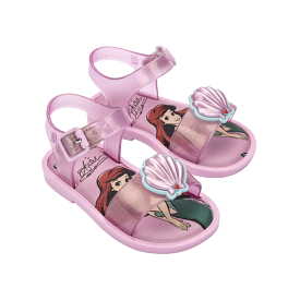 Mini Melissa Mar Sandal + Disney BB - Glitter Pink / Pink