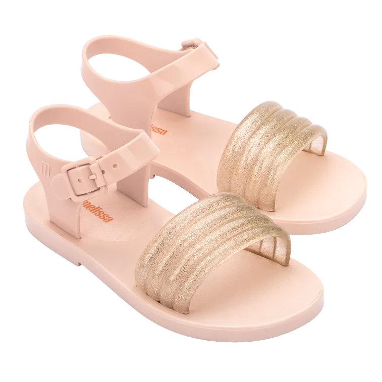 Mini Melissa Mar Wave BB - Beige / Glitter Beige