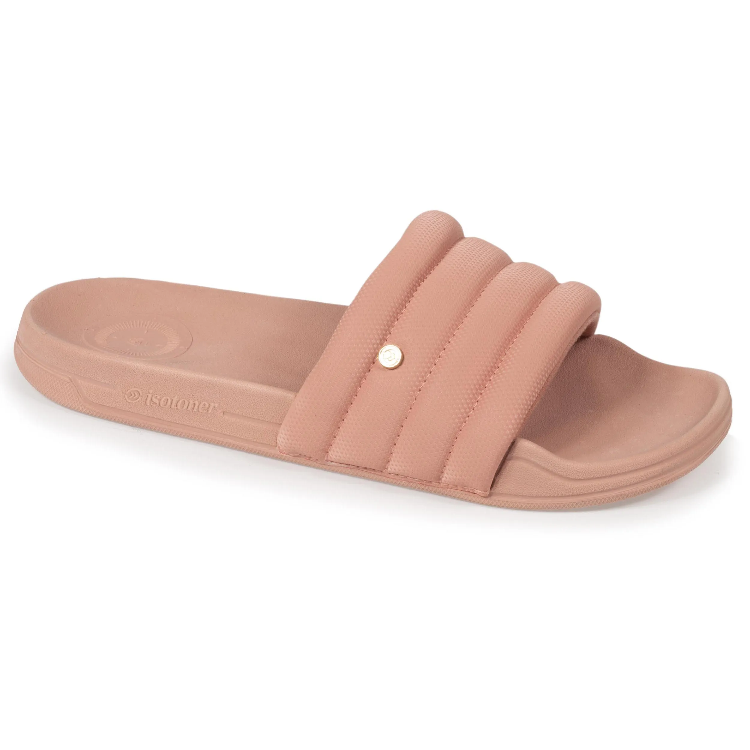 Mules claquettes Femme matelassé Rose