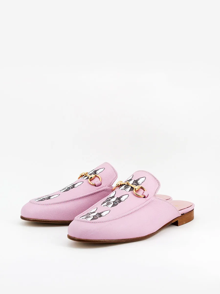 Mules Venecia Bulldog piel color rosa