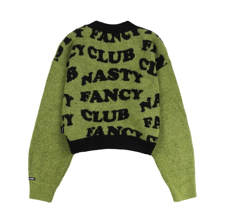 NASTY FANCY CLUB  |Casual Style Unisex Street Style Logo Cardigans