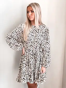 Penny Animal Print Ruffled Dress