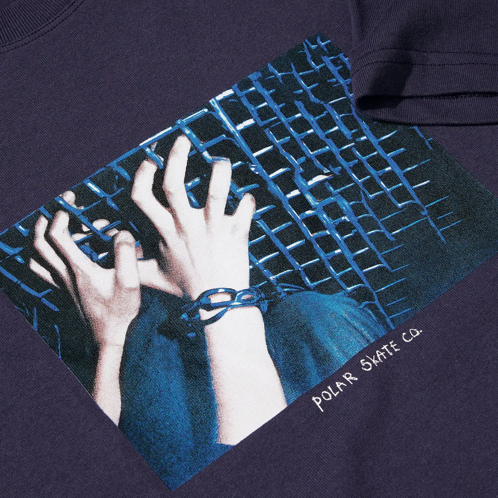 Polar Skate Co Caged Hands Tee Dark Violet