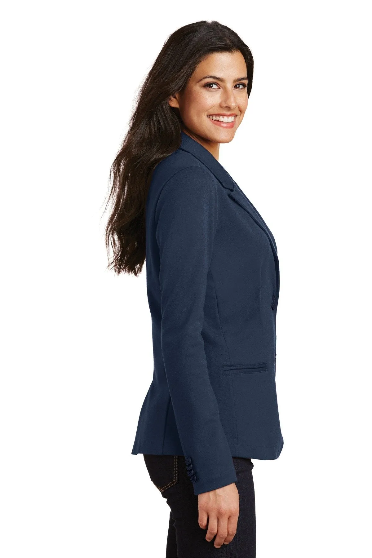 Port Authority Ladies Knit Blazer LM2000 Deep Navy