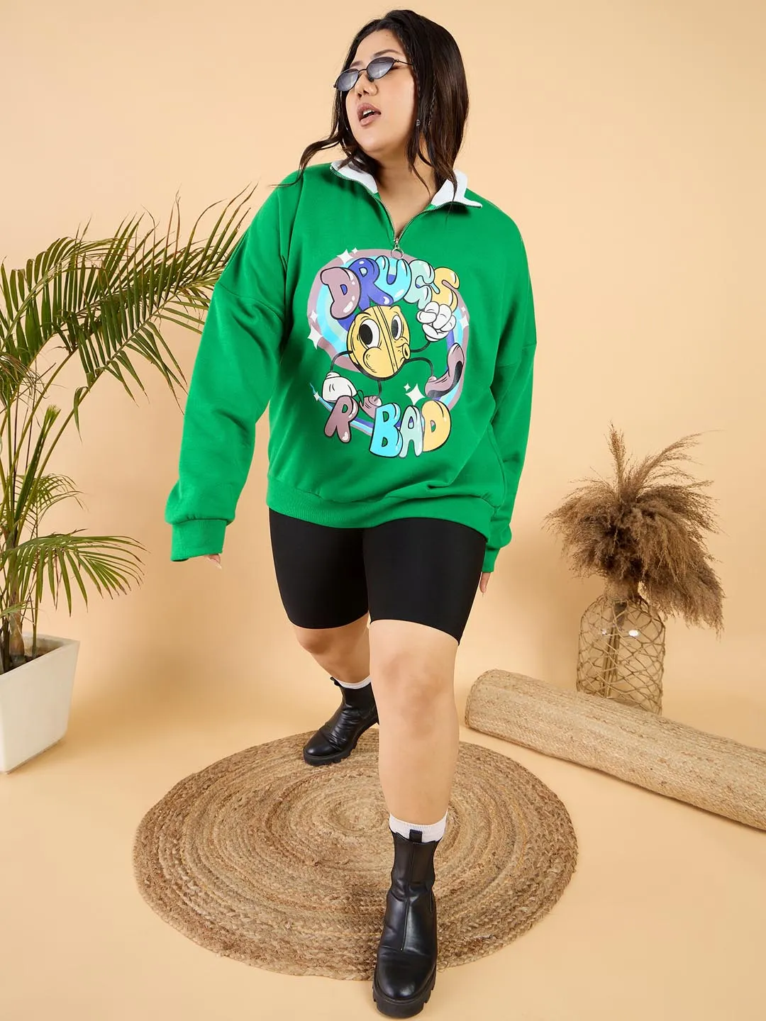 Printed Fleece Sweatshirt