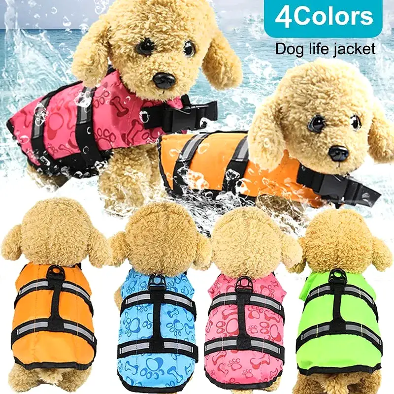 Puppy Rescue Swimming Wear Safety Clothes Vest Swimming Suit XS-XL Outdoor Pet Dog Float Doggy Life Jacket Vests