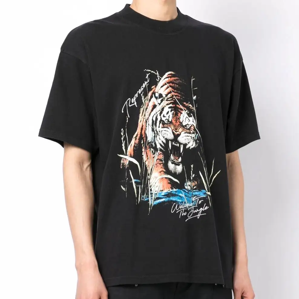 Represent Welcome To The Jungle Tee Off Black