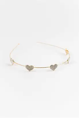 Rhinestone Heart Headband