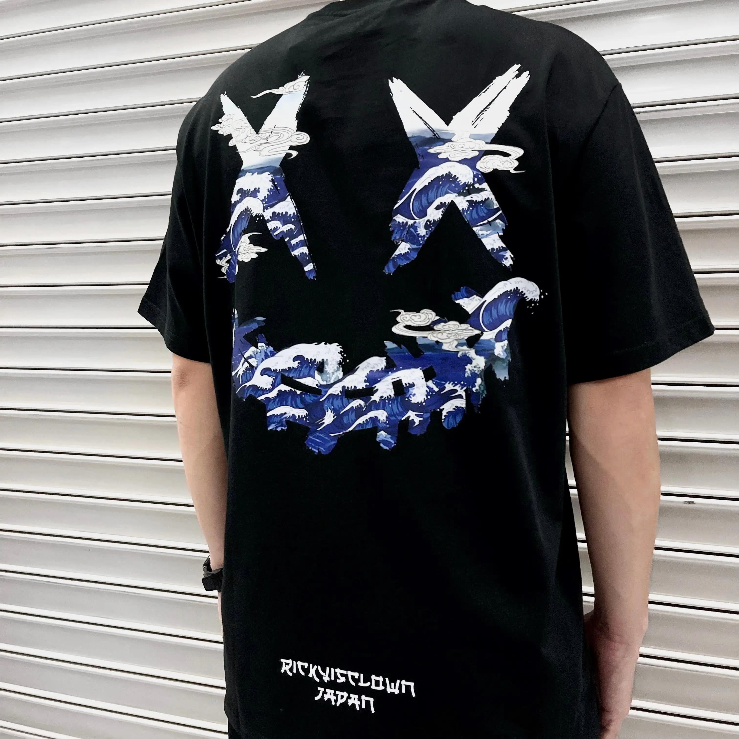 RICKYISCLOWN JAPAN   Kanagawa Wave Tee Black [E7]