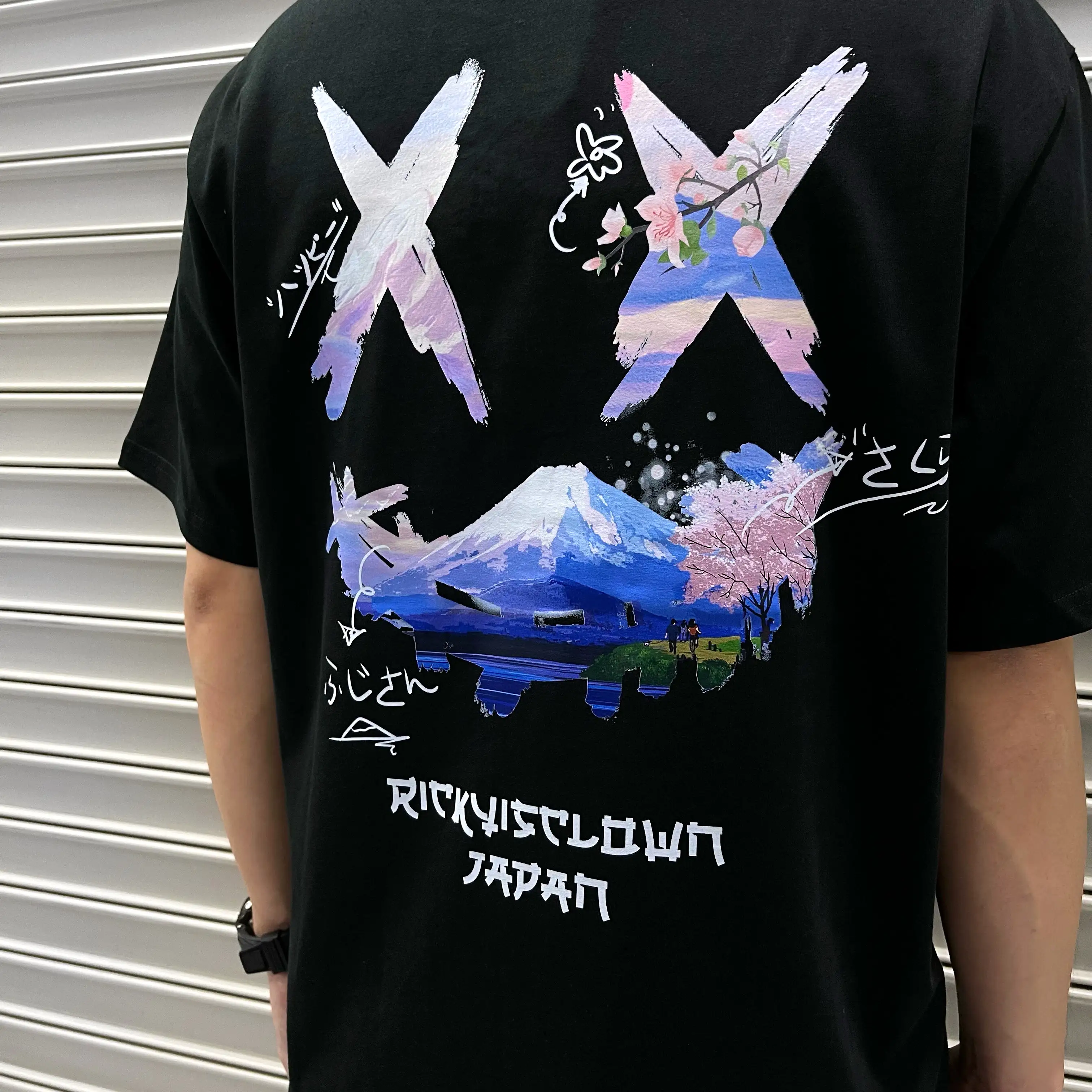 RICKYISCLOWN JAPAN  Mount Fuji X Sakura Tee Black [R11220810A-C7]