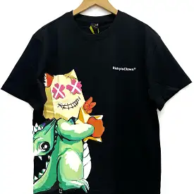 Rickyisclown [RIC] Dinosaur Doodle Smiley Tee Black [R9210302D-W8]