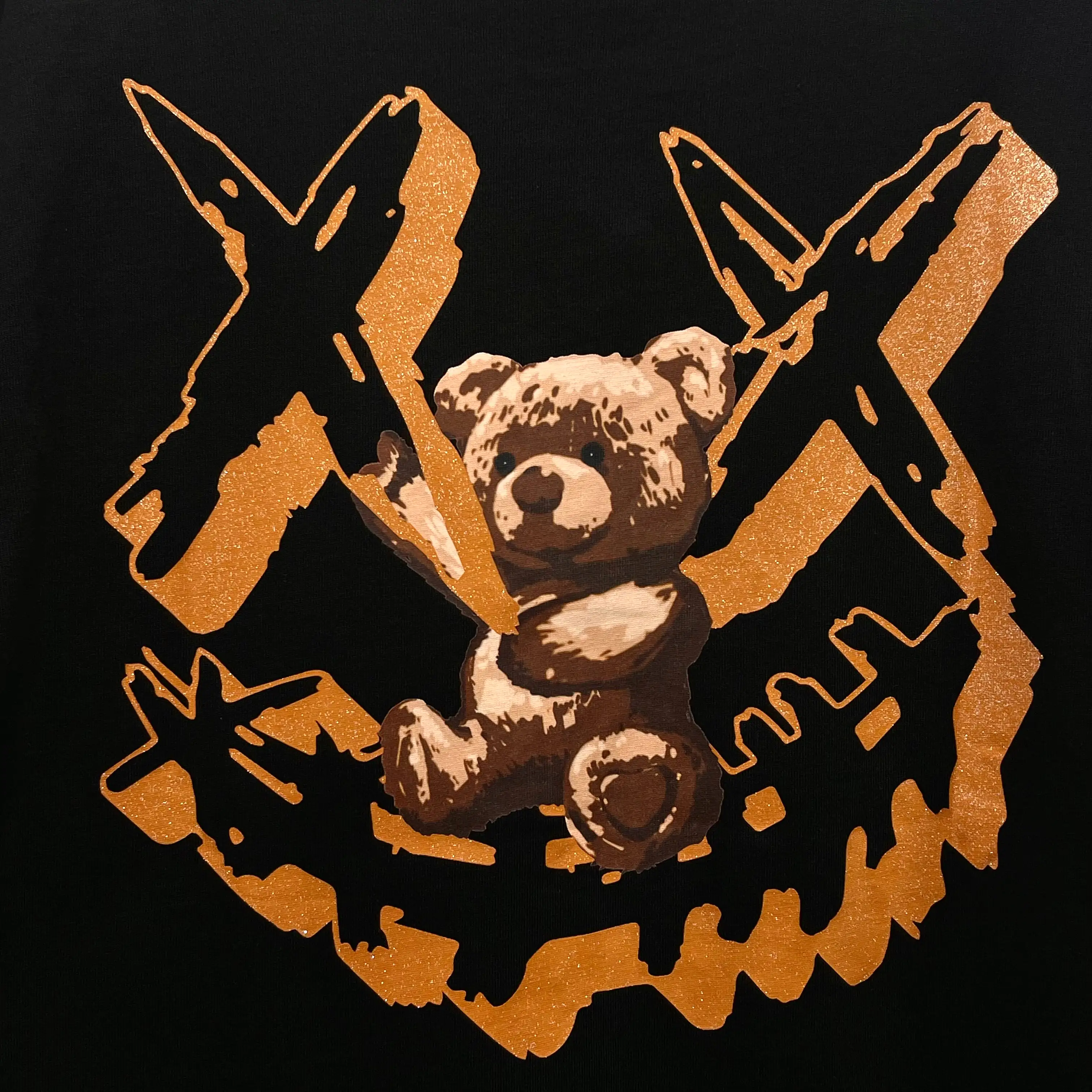 Rickyisclown [RIC] Hanging Bear Smiley Tee Black [R27230418H-G8]