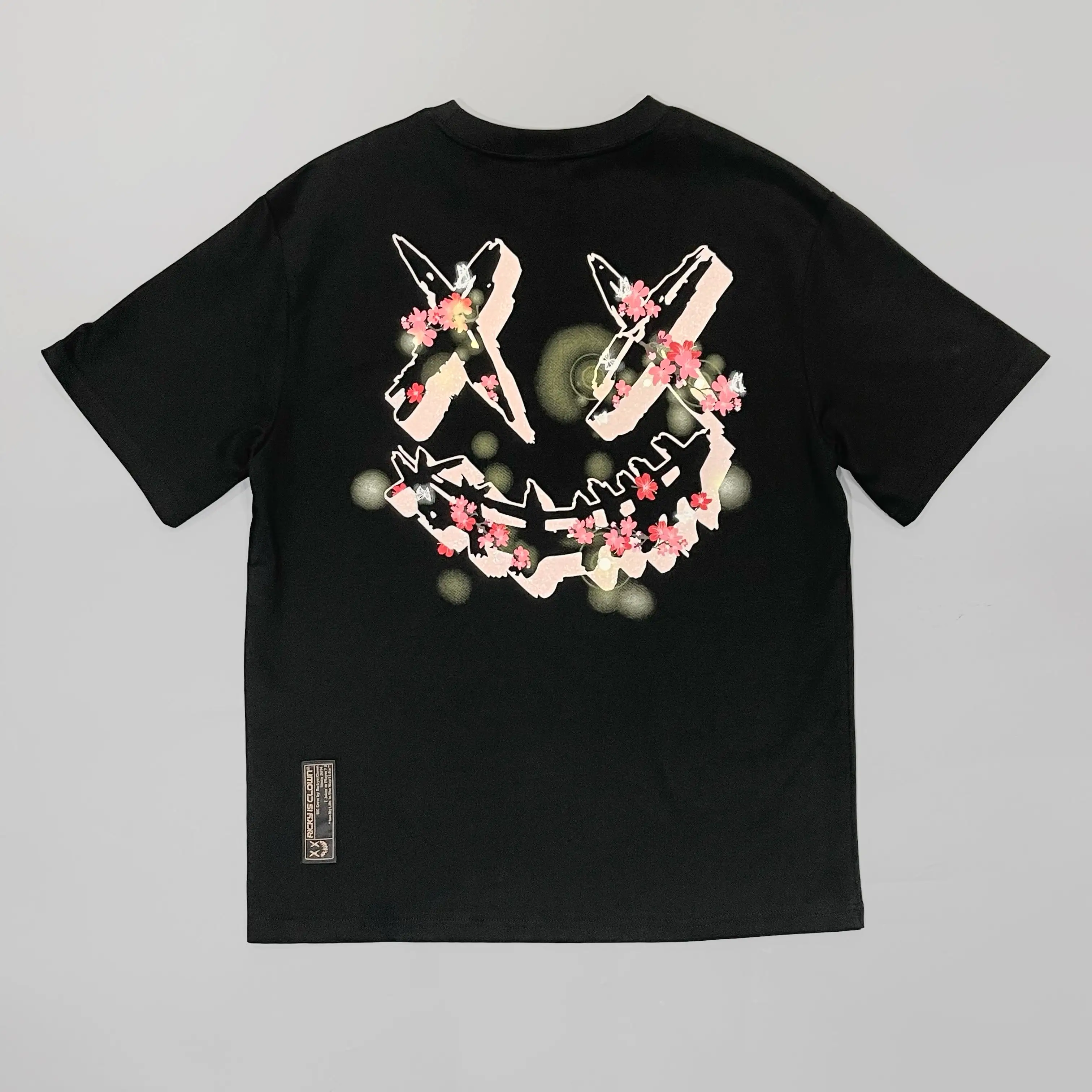 Rickyisclown [RIC] Sakura Night Smiley Tee Black [R17230225B-K9]