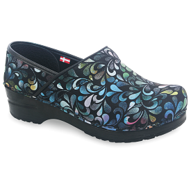 Sanita Plume Women's Printed Leather Multi Chef Clog