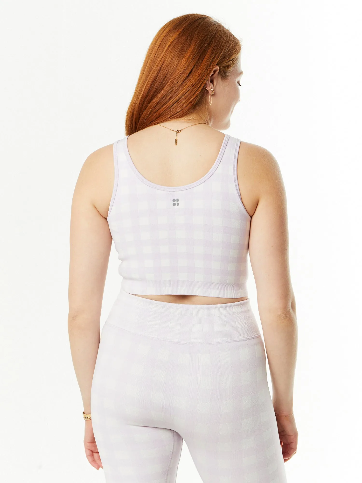 Sweaty Betty | Seamless Bra | Purple Gingham