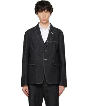 Thom Browne Black Unconstructed Classic Blazer