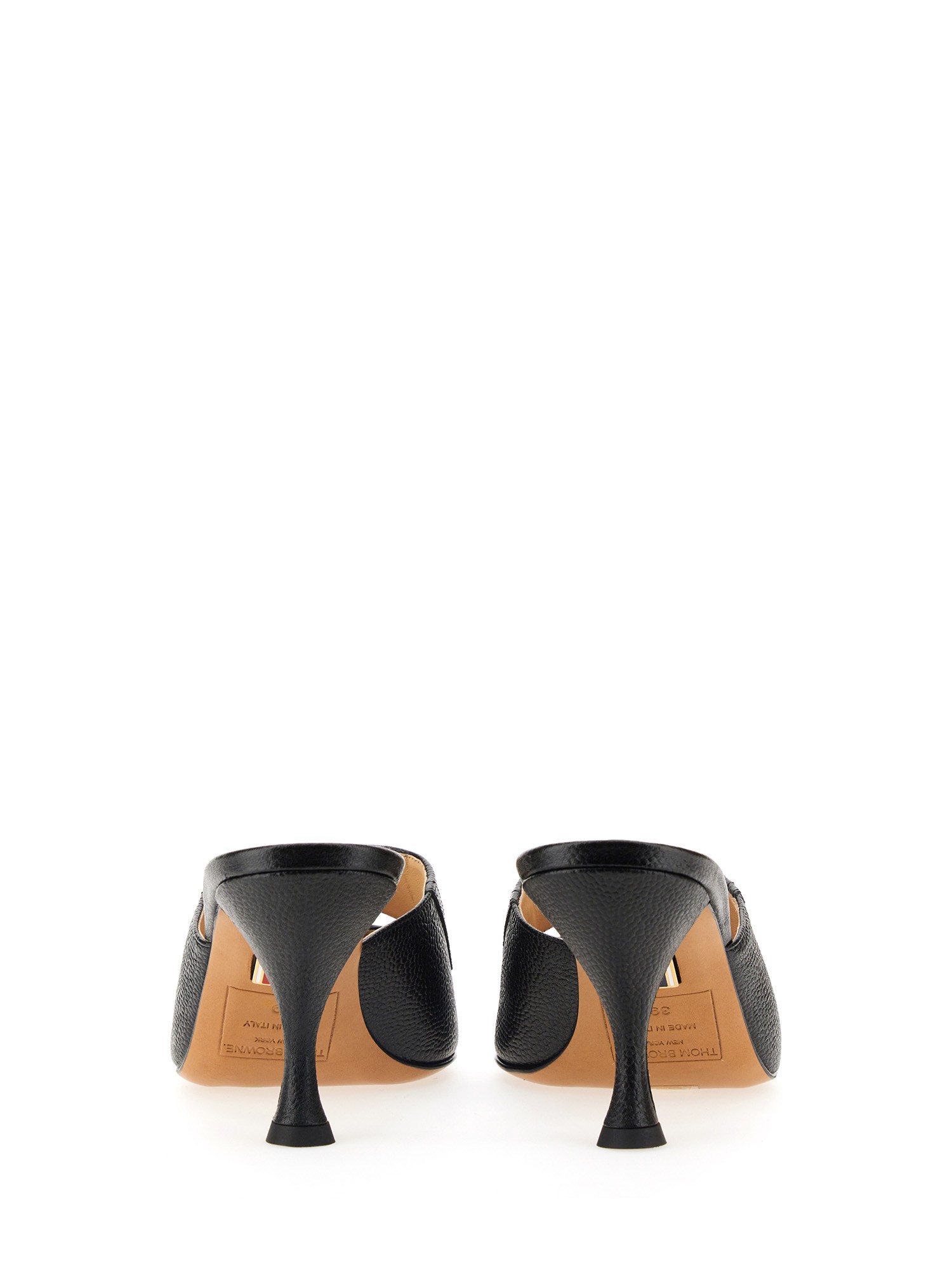 THOM BROWNE    LEATHER PENNY MULES