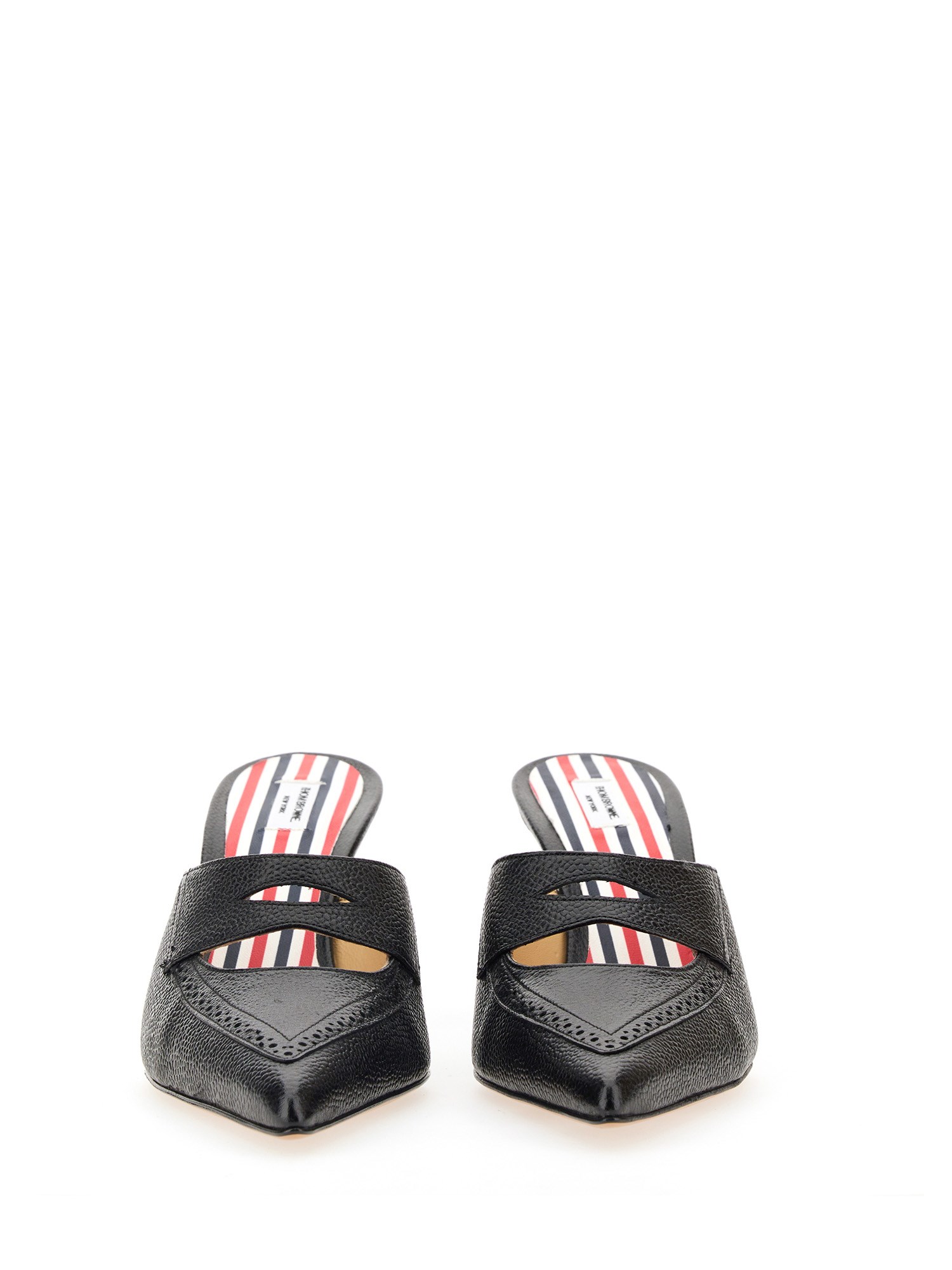 THOM BROWNE    LEATHER PENNY MULES