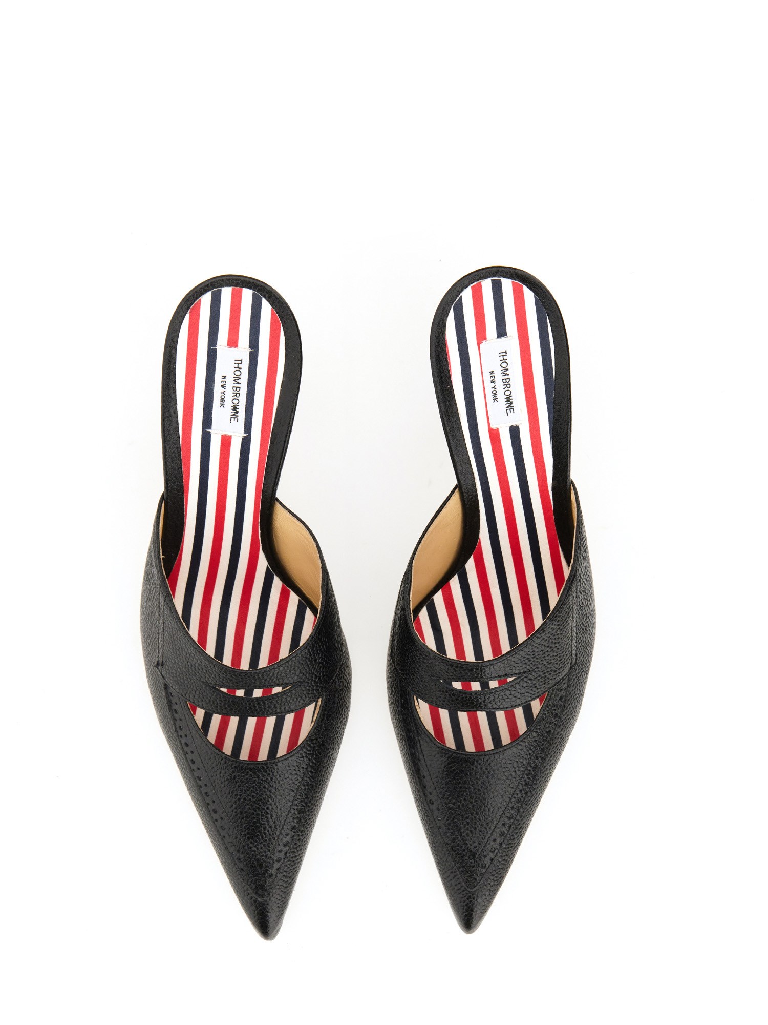 THOM BROWNE    LEATHER PENNY MULES