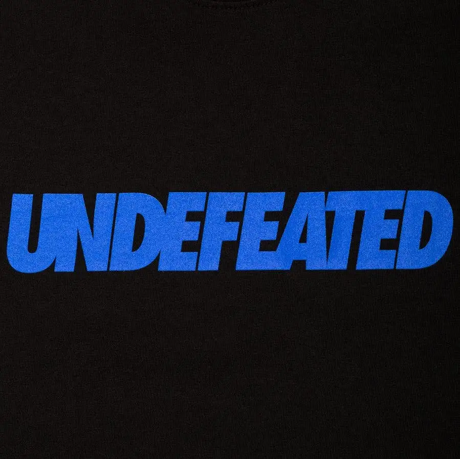 Undefeated Blue Logo Tee Black