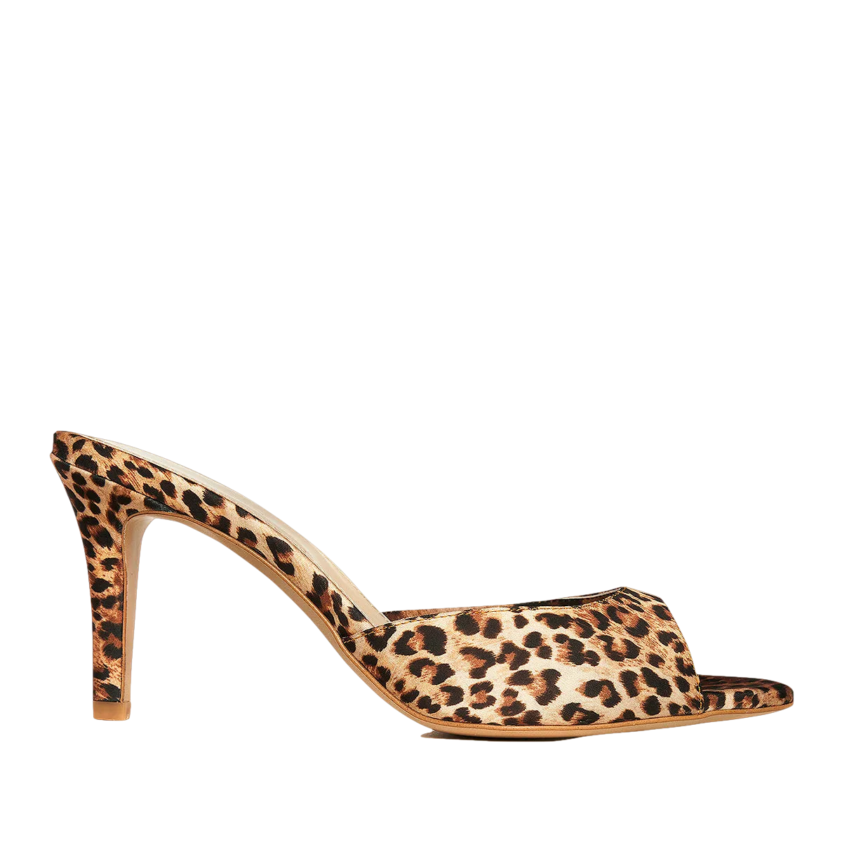 Vicky Animal Print Satin Mules