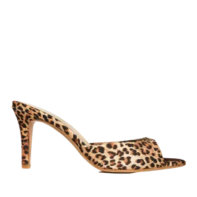 Vicky Animal Print Satin Mules