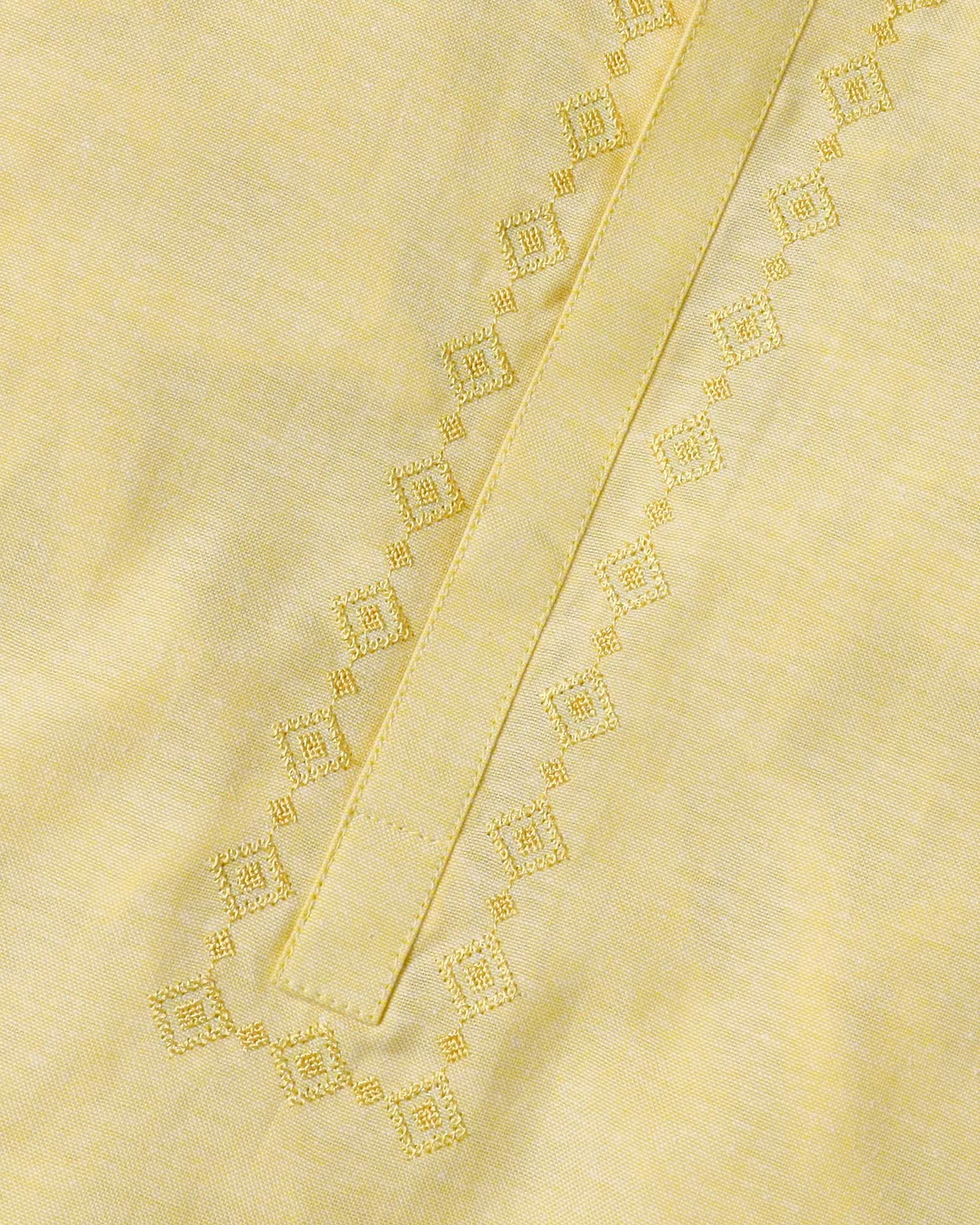 Yellow Embroidered Kurta