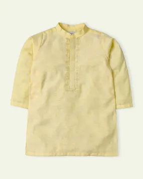 Yellow Embroidered Kurta