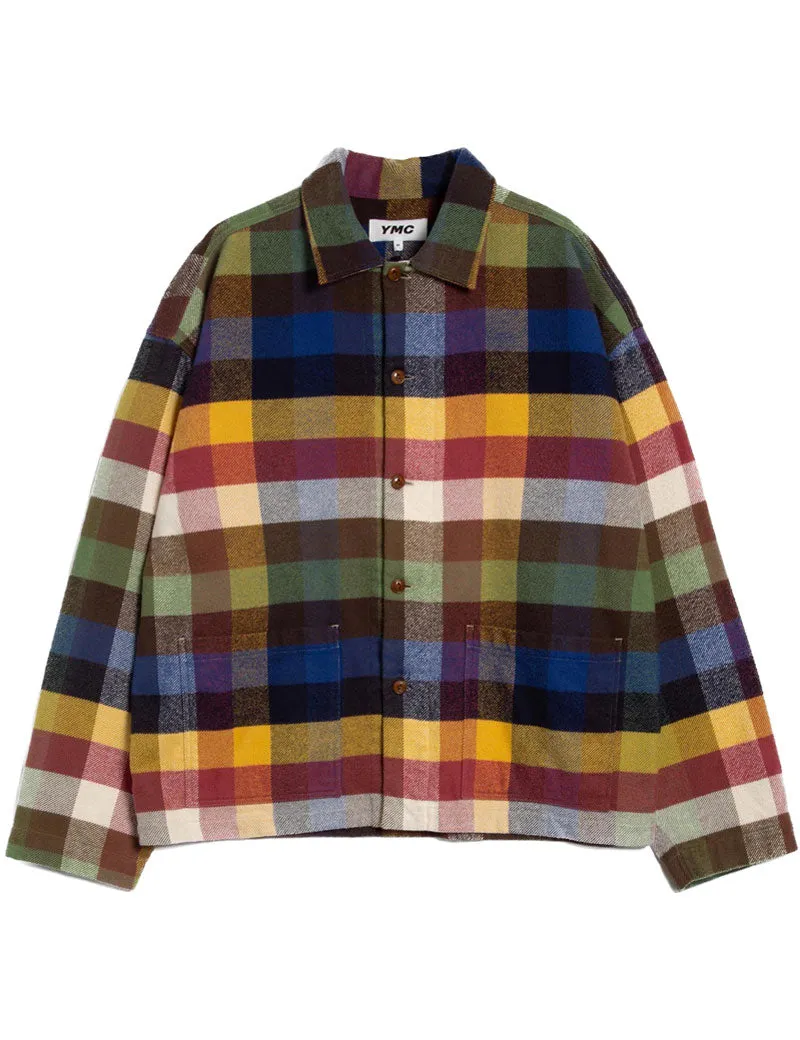 YMC PJ Flannel Overshirt Multi Plaid